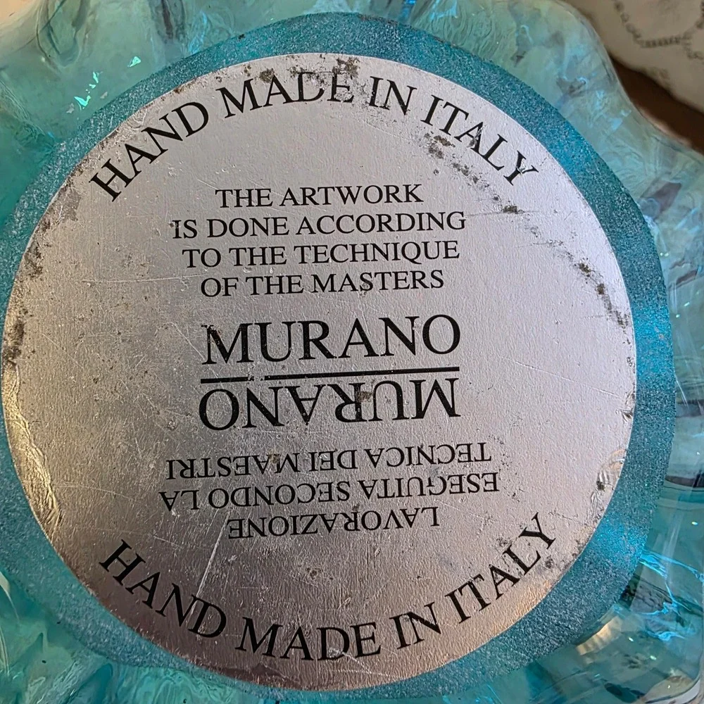 White Cristal Murano Glass Bowl 9